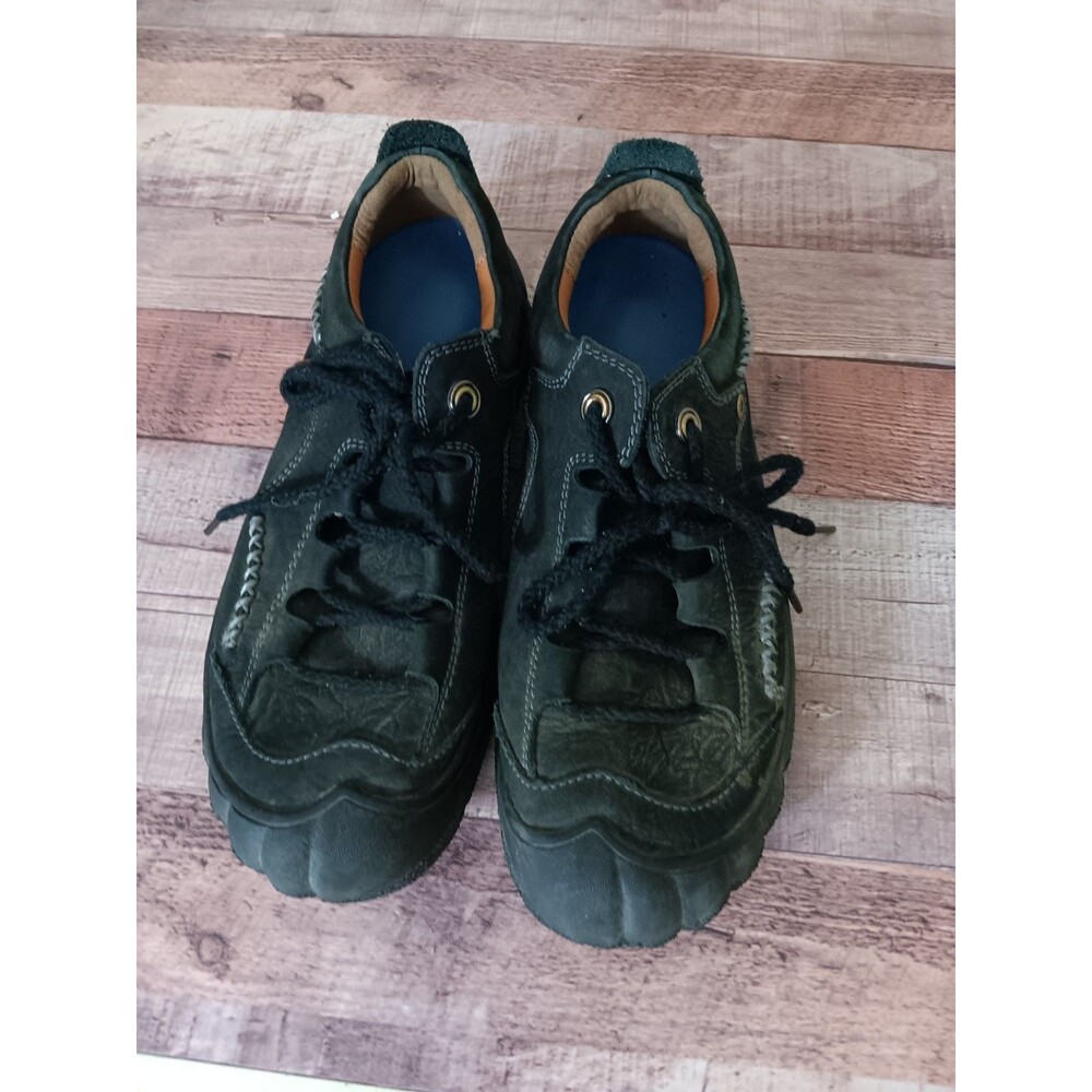 Men's Black Leather Shoes Soft Casual Sports Shoes Classy Size 10-10.5